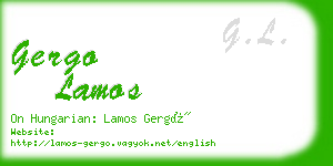 gergo lamos business card